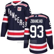 Camiseta Hockey New York Rangers 93 Mika Zibanejad Azul Autentico 2018 Winter Classic Stitched