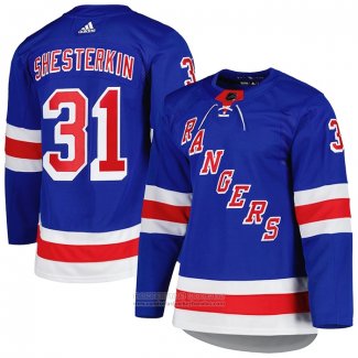 Camiseta Hockey New York Rangers Igor Shesterkin Primera Autentico Azul