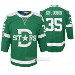 Camiseta Hockey Nino Dallas Stars Anton Khudobin Replica Jugador 2020 Winter Classic Verde