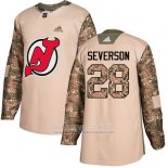 Camiseta Hockey Nino New Jersey Devils 28 Damon Severson Camuflaje Autentico 2017 Dia De Los Veteranos Stitched