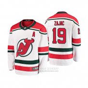 Camiseta Hockey Nino New Jersey Devils Travis Zajac Alterno Breakaway Blanco