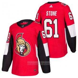 Camiseta Hockey Ottawa Senators 61 Mark Stone Autentico Primera 2018 Rojo