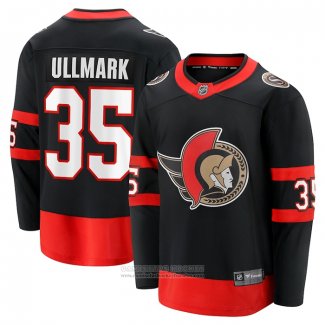 Camiseta Hockey Ottawa Senators Linus Ullmark Primera Premier Breakaway Negro