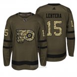 Camiseta Hockey Philadelphia Flyers 15 Jori Lehtera Verde Militar