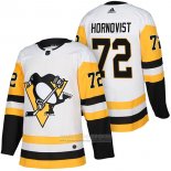 Camiseta Hockey Pittsburgh Penguins 72 Patric Hornqvist Autentico Segunda 2018 Blanco