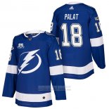 Camiseta Hockey Tampa Bay Lightning 18 Ondrej Palat Autentico Primera 2018 Azul