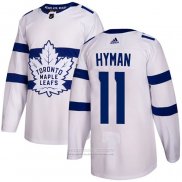 Camiseta Hockey Toronto Maple Leafs 11 Zach Hyman Autentico 2018 Stadium Series Blanco