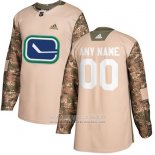 Camiseta Hockey Vancouver Canucks Camuflaje Autentico 2017 Dia De Los Veteranos Stitched Personalizada