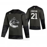 Camiseta Hockey Vancouver Canucks Loui Eriksson 2019 Dia De Los Veteranos Camuflaje