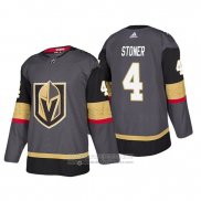 Camiseta Hockey Vegas Golden Knights Clayton Stoner Primera Autentico Jugador Gris