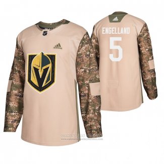 Camiseta Hockey Vegas Golden Knights Deryk Engelland Dia De Los Veteranos Camuflaje