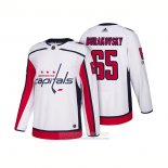 Camiseta Hockey Washington Capitals 65 Andre Burakovsky Centennial Patch 2018 Blanco