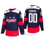 Camiseta Hockey Washington Capitals Autentico 2018 Stadium Stitched Personalizada Azul