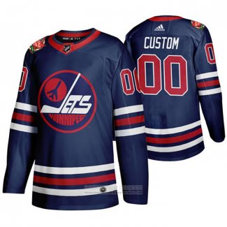 Camiseta Hockey Winnipeg Jets 2019-20 Heritage Classic Personalizada Azul