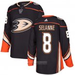 Camiseta Hockey Anaheim Ducks 8 Teemu Selanne Primera Autentico Negro