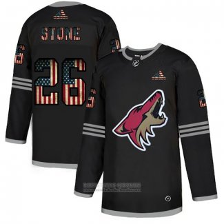 Camiseta Hockey Arizona Coyotes Stone2020 USA Flag Negro