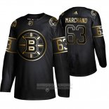 Camiseta Hockey Boston Bruins Brad Marchand Golden Edition Negro