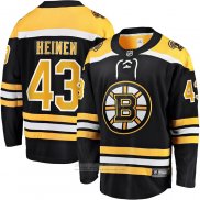 Camiseta Hockey Boston Bruins Danton Heinen Primera Premier Breakaway Negro