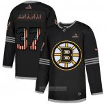 Camiseta Hockey Boston Bruins Patrice Bergeron 2020 USA Flag Negro