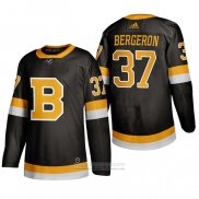 Camiseta Hockey Boston Bruins Patrice Bergeron Alterno 2019-20 Negro