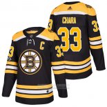 Camiseta Hockey Boston Bruins Zdeno Chara Primera Autentico 2018 Negro