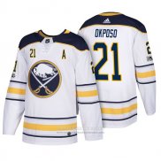 Camiseta Hockey Buffalo Sabres 21 Kyle Okposo 2018 New Season Team Road Blanco