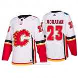 Camiseta Hockey Calgary Flames 23 Sean Monahan Segunda Premier 2017-2018 Blanco