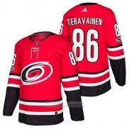 Camiseta Hockey Carolina Hurricanes 86 Teuvo Teravainen Primera Autentico 2018 Rojo