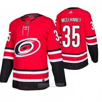 Camiseta Hockey Carolina Hurricanes Curtis Mcelhinney Primera Autentico Rojo