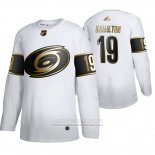 Camiseta Hockey Carolina Hurricanes Dougie Hamilton Golden Edition Blanco