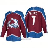 Camiseta Hockey Colorado Avalanche 7 John Mitchell Primera Premier 2017-2018 Rojo