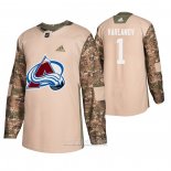 Camiseta Hockey Colorado Avalanche Semyon Varlamov Dia De Los Veteranos Camuflaje