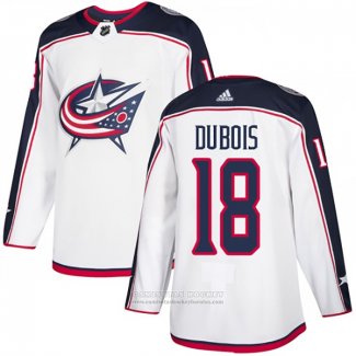 Camiseta Hockey Columbus Blue Jackets 18 Dubois Road Autentico Blanco