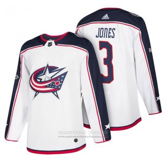 Camiseta Hockey Columbus Blue Jackets 3 Seth Jones 2018 Blanco