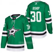 Camiseta Hockey Dallas Stars 30 Ben Bishop Autentico Primera 2018 Verde