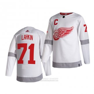 Camiseta Hockey Detroit Red Wings Larkin Blanco