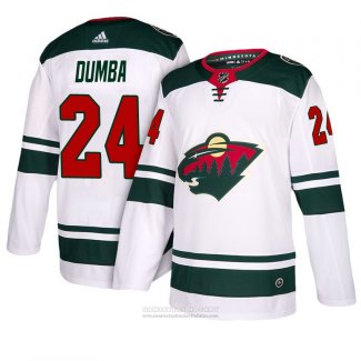 Camiseta Hockey Minnesota Wild 24 Matt Dumba Blanco 2018 Segunda