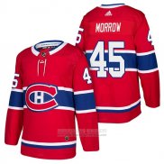 Camiseta Hockey Montreal Canadiens 45 Joe Morrow Autentico Primera 2018 Rojo