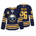 Camiseta Hockey Mujer Buffalo Sabres 26 Matt Moulson Autentico Jugador Azul