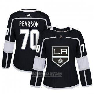 Camiseta Hockey Mujer Los Angeles Kings 70 Tanner Pearson Adizero Jugador Primera Negro