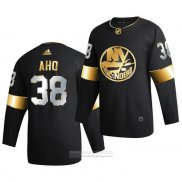 Camiseta Hockey New York Islanders Sebastian Aho Golden Edition Limited Autentico 2020-21 Negro