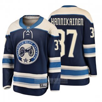 Camiseta Hockey Nino Columbus Blue Jackets Markus Hannikainen 2019 Alterno Breakaway Azul