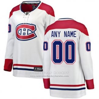 Camiseta Hockey Nino Montreal Canadiens Segunda Personalizada Blanco