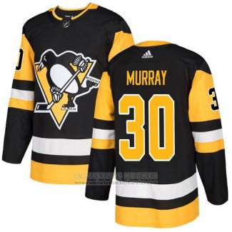 Camiseta Hockey Nino Pittsburgh Penguins 30 Matt Murray Negro Primera Autentico Stitched