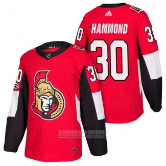 Camiseta Hockey Ottawa Senators 30 Andrew Hammond Autentico Primera 2018 Rojo