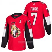 Camiseta Hockey Ottawa Senators 7 Kyle Turris Autentico Primera 2018 Rojo