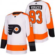 Camiseta Hockey Philadelphia Flyers 93 Jakub Voracek Autentico Segunda 2018 Blanco