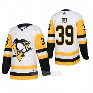 Camiseta Hockey Pittsburgh Penguins 39 Jean Sebastien Dea Segunda Autentico Jugador Blanco