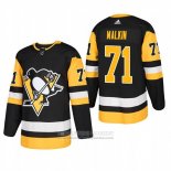 Camiseta Hockey Pittsburgh Penguins 71 Evgeni Malkin Primera Autentico Jugador Negro