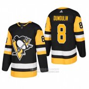 Camiseta Hockey Pittsburgh Penguins 8 Brian Dumoulin Primera Autentico Jugador Negro